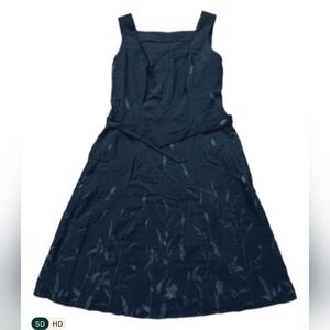 Handmade Midi A Line Black Dress